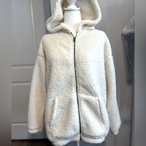 american eagle sherpa zip up